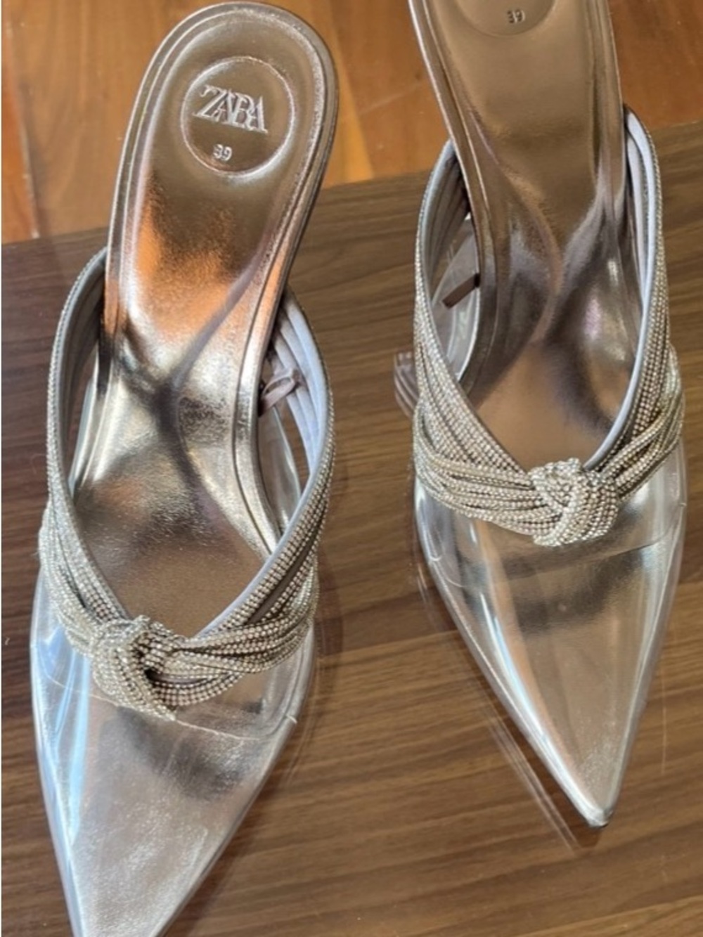 Zara Rhinestone Open Back Heels. Size 8. NEVER BEEN WORN! - Picture 8 of 8